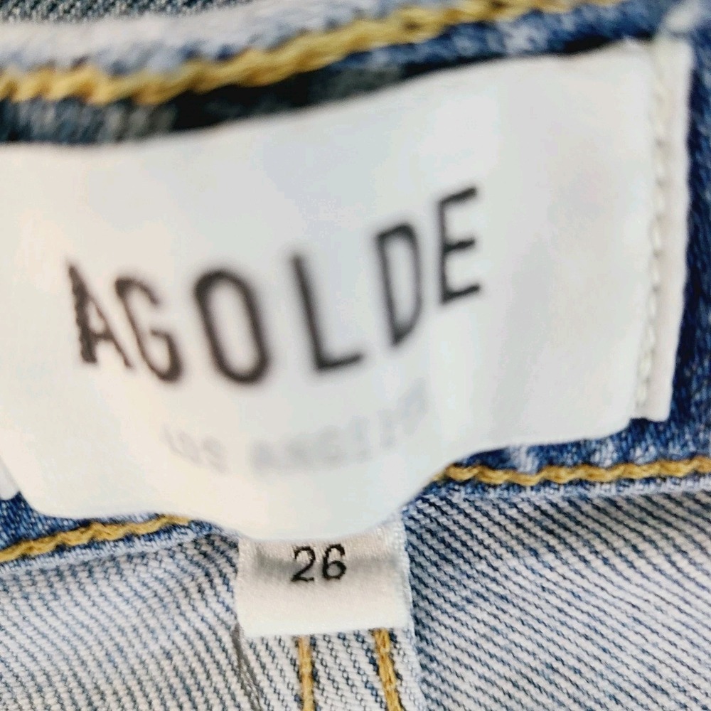 Agolde Straight Leg Jeans in Light Blue Wash - Picture 8 of 13